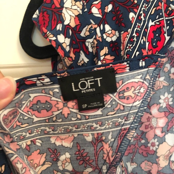 Loft Petite Rose Garden Flutter Sleeve Romper - Picture 5 of 6